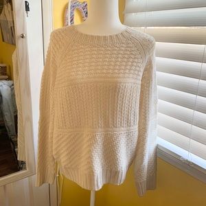 White knit sweater